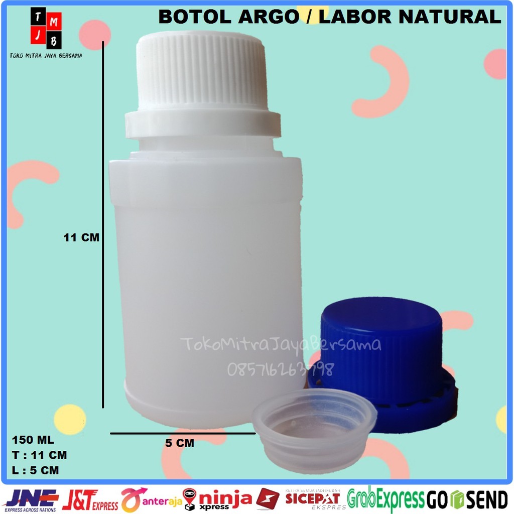 BOTOL HDPE 150 ML NATURAL / BOTOL LABOR 150ML / BOTOL AGRO PLASTIK BOTOL CAIRAN