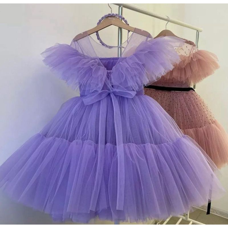 dress revina sabrina pesta anak baju ulang tahun anak perempuan pelanngi unicorn kuda poni dress natal