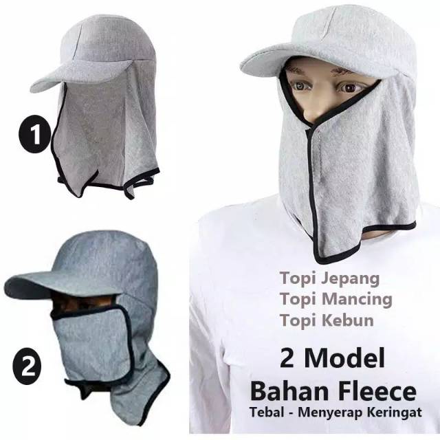 Topi Masker Jepang Kupluk Polar Full Face Pelindung Wajah Kepala Serbaguna