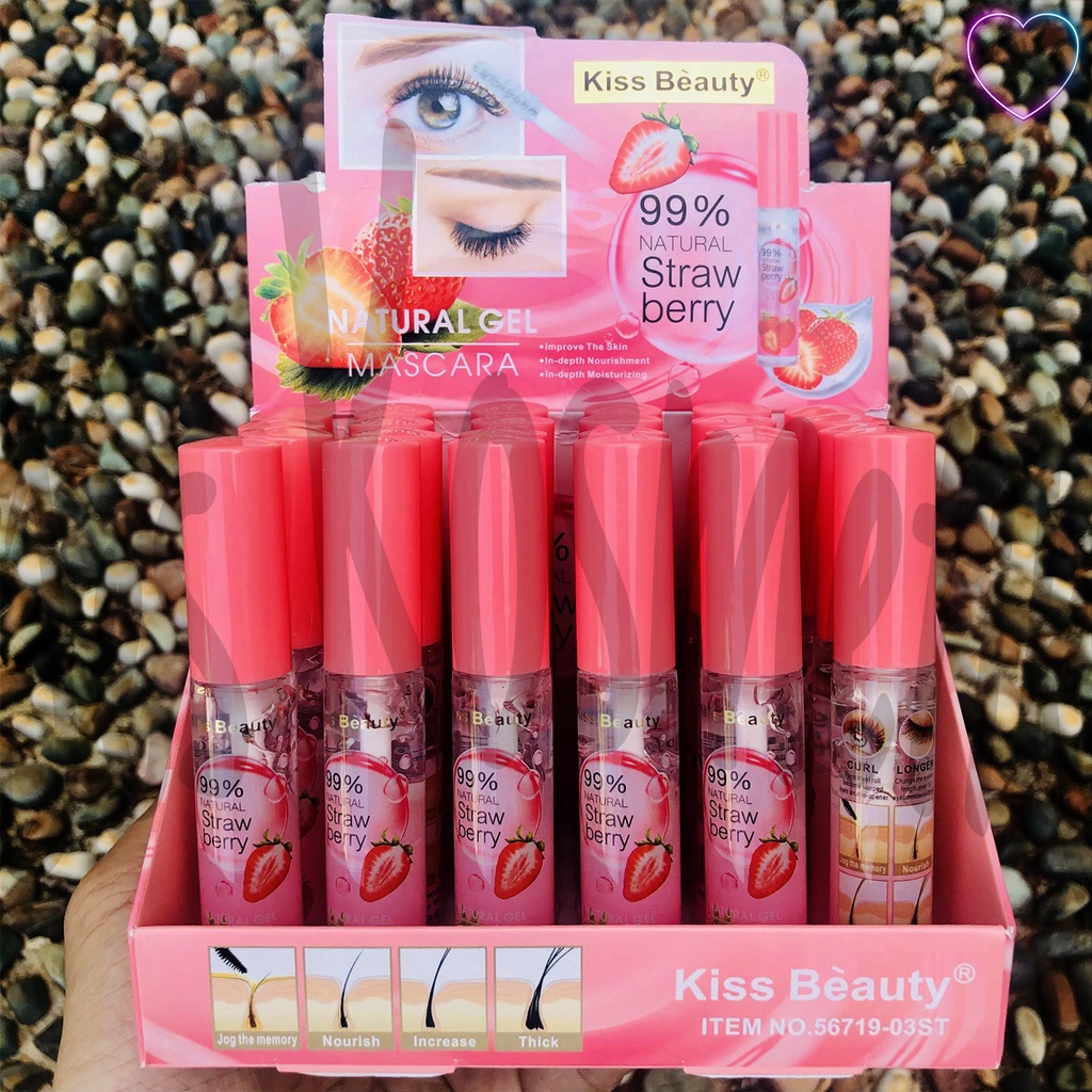 [PER PCS] Kiss Beauty Mascara Bening Serum Pelentik Bulu Mata Aloevera / Peach / Strawberry