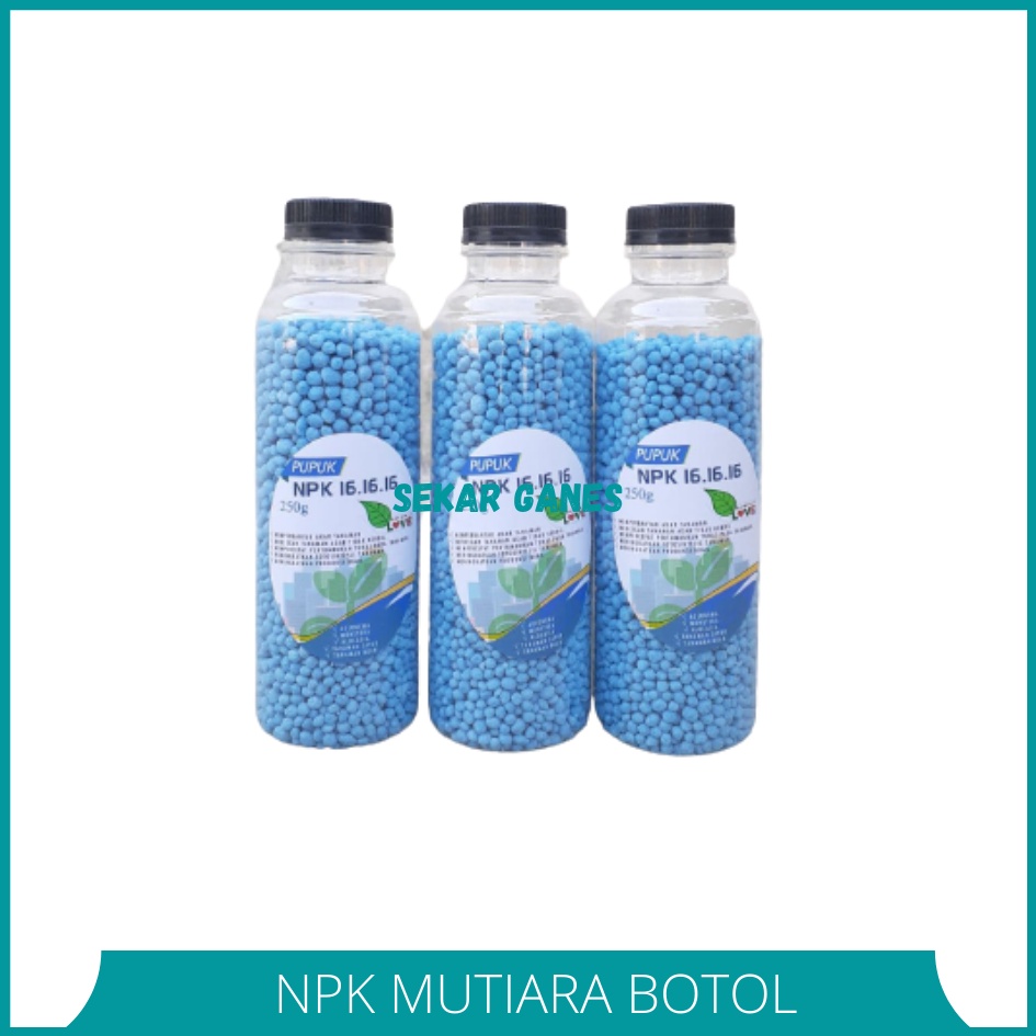 Pupuk NPK Mutiara / Prima 161616 Botol 250 Gr Nutrisi Pertumbuhan Benih Tanaman Sayuran Bibit &amp; Buah