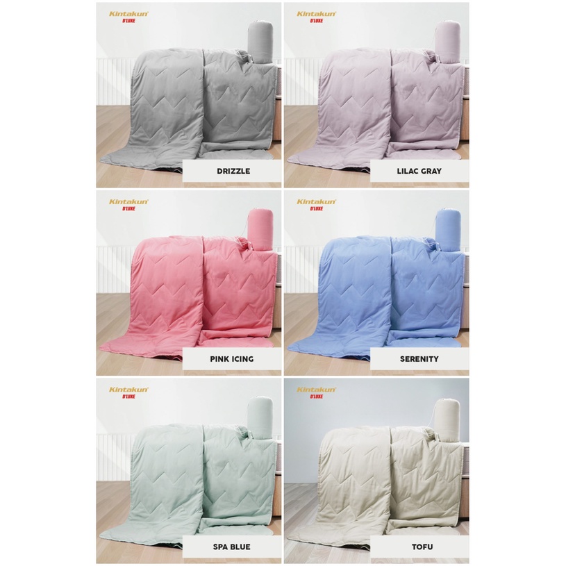 Bedcover - Selimut Korea Quilting Kintakun Ukuran 150 x 200cm Warna Polos - Blanket