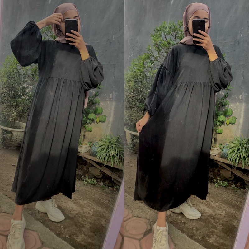 MIDI DRESS CRINKLE/MIDI DRESS RAYON/Byikaputri