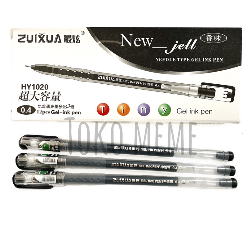 

[1 PACK=12pcs] PROMO PULPEN GEL ZUIXUA NEW JELL - PULPEN GEL MURAH 0,4MM