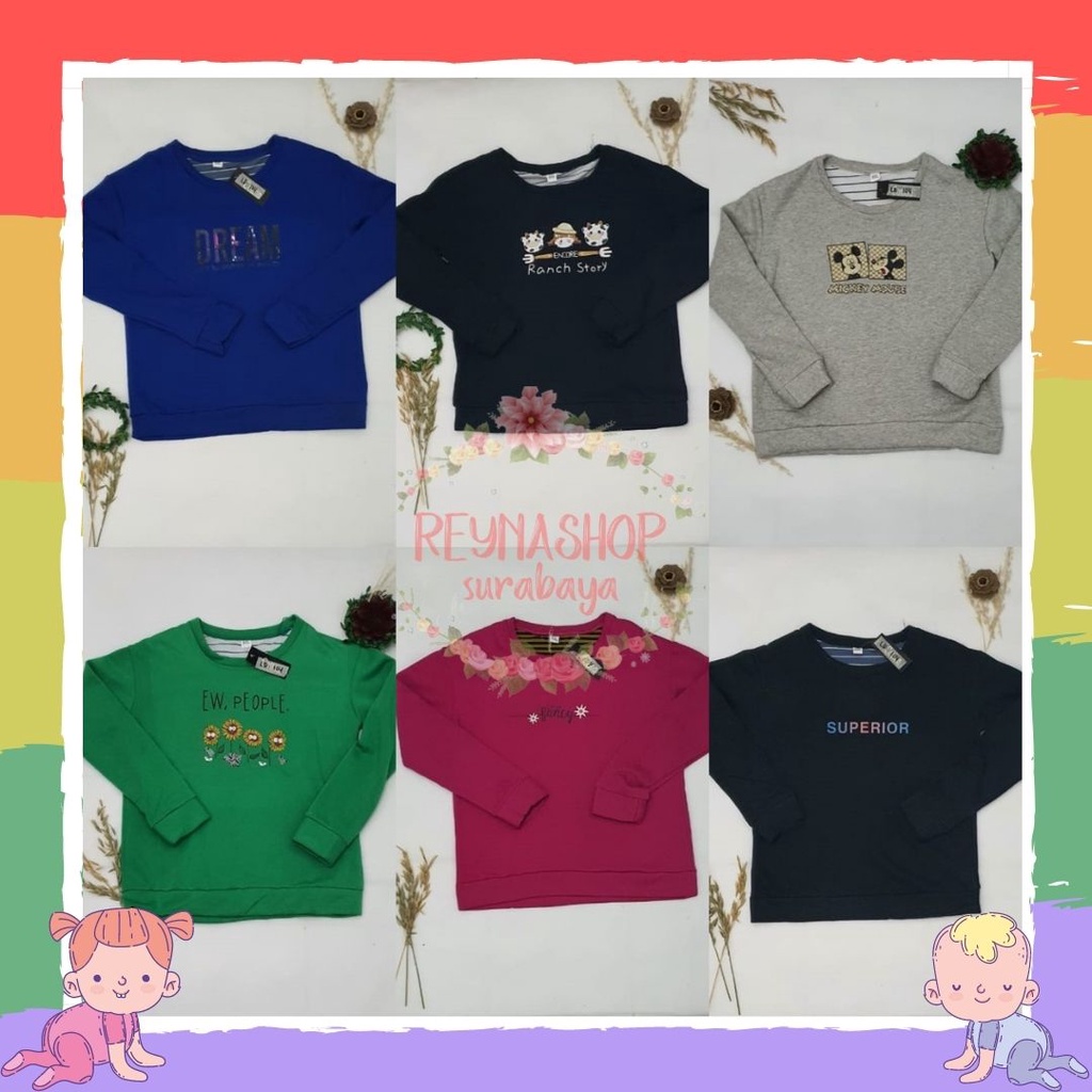 (LD 104) ATASAN SWEATER WANITA DEWASA REMAJA IMPORT MOTIF LUCU 400g