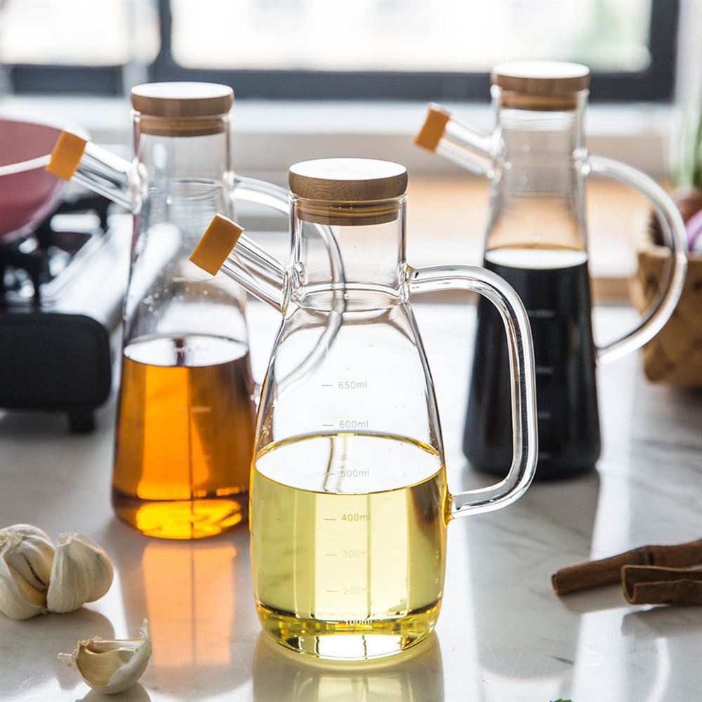 Botol Wadah Tempat Minyak Goreng Kaca Dapur Aestetik Oil Bottle Glass Heat Resistant