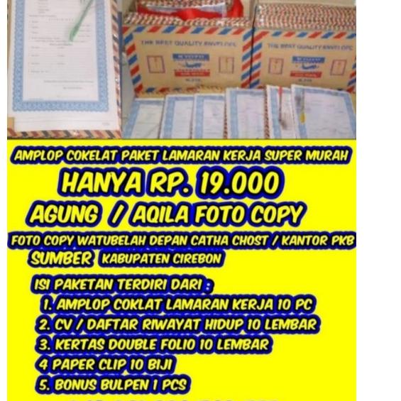 

Modern.. paket lamaran kerja amplop coklat murah