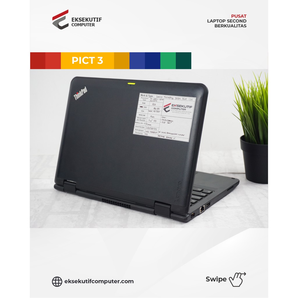 LAPTOP ULTRABOOK MURAH LENOVO THINKPAD YOGA 11E CORE I3 RAM 8GB SSD 256GB-2