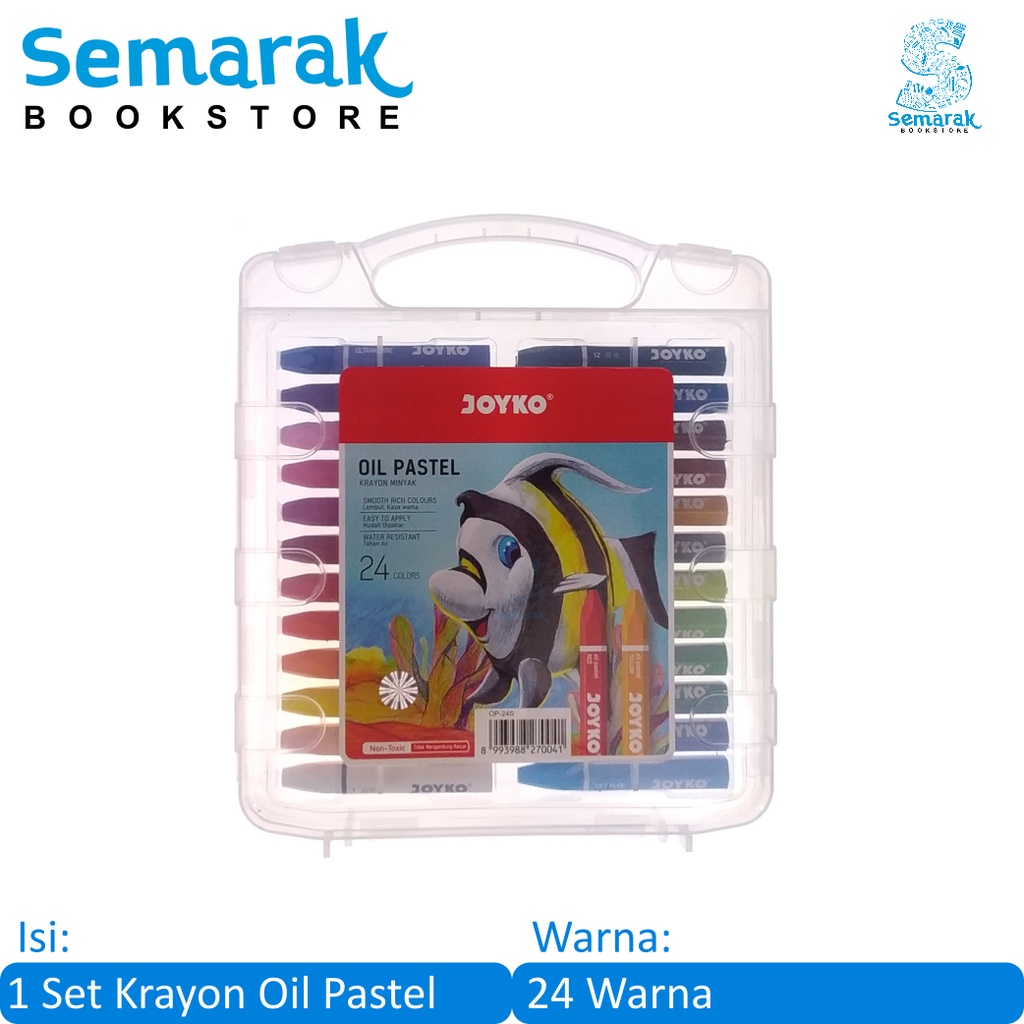 

Joyko Oil Pastel Krayon Tanpa Racun [24 Warna]