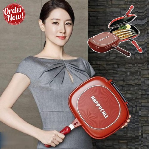 HAPPYCALL PANCI SERBAGUNA TEFLON SERBAGUNA TEFLON KOREA MURAH HAPPYCALL DOUBLE PAN TERLARIS