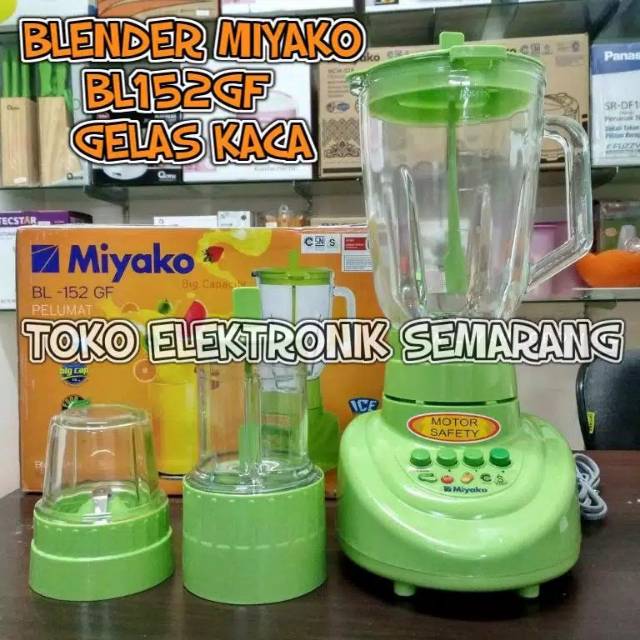 BLENDER MIYAKO PLASTIK / KACA BL 152 PF AP  / BL 152 GF 1.5L PELUMAT LEBIH AWET HALUS MURAH