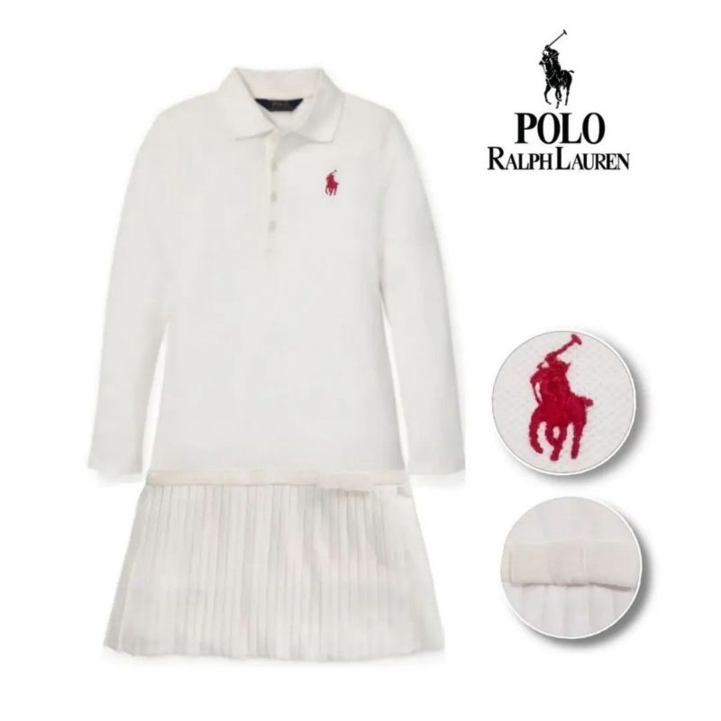 Polo Ralph Laure* - Dress Anak Bayi | Size 18, 24 bulan-White Mesh