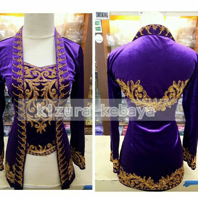 Kebaya Full Bludru Kutubaru Payet