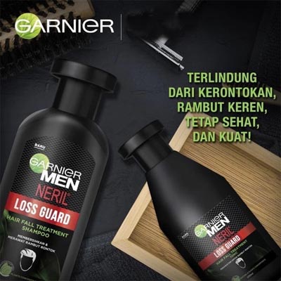 [BPOM] Garnier Men Neril Loss Guard Shampoo 200 ml (Shampoo Perawatan Rambut Rontok Pria)