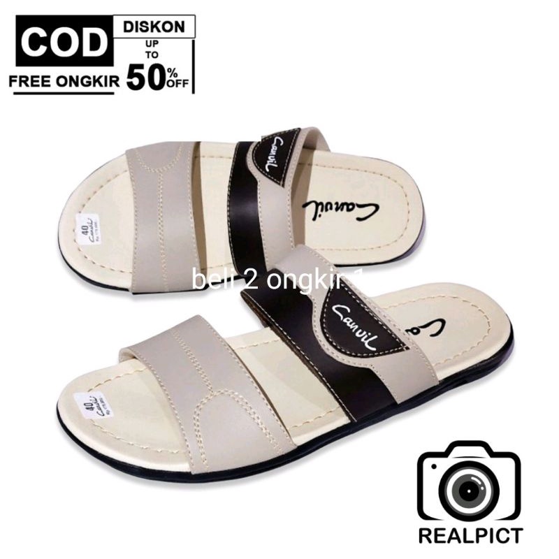 Sandal Slop pria terbaru / Jacpot slop / Sandal pria terbaru / Sandal keren / Sandal kekinian / Sandal cowok Distro / Sandal  Slide