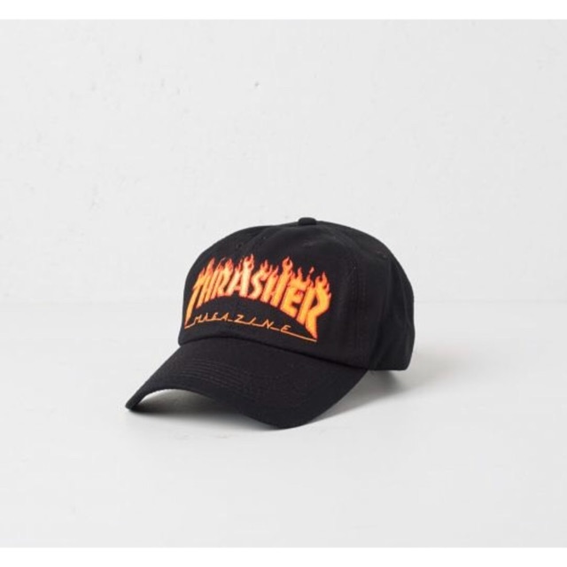 Flame Old Timer Hat Black / Topi Thrasher Original