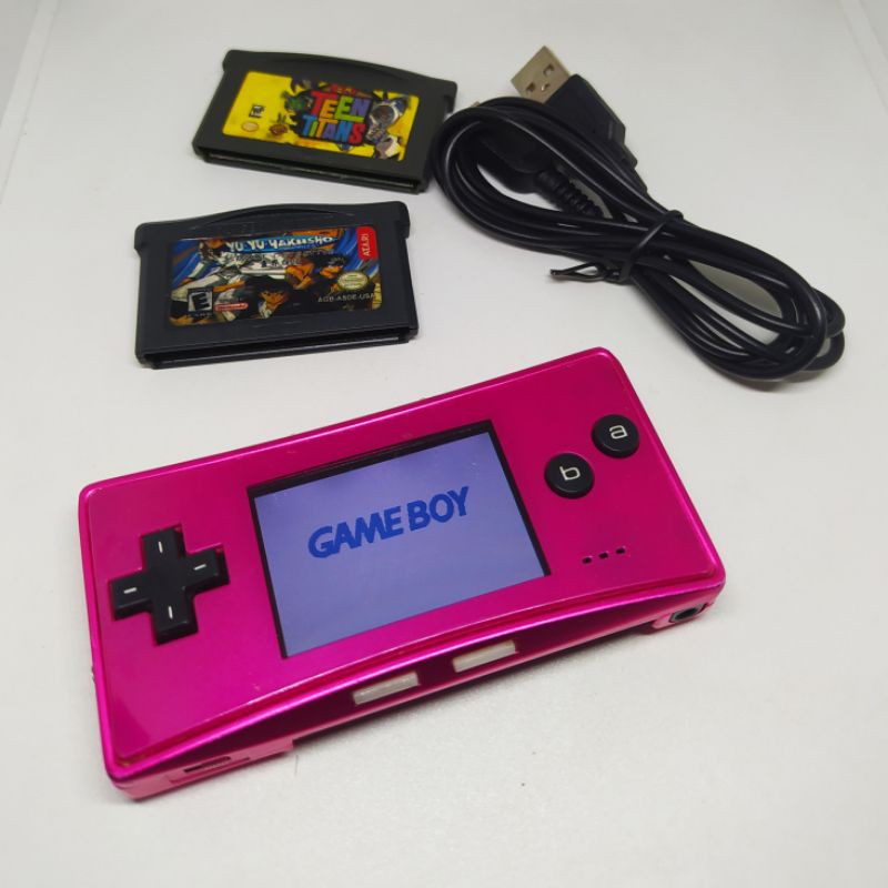 Game Boy Micro - Konsol Game Portabel 2 Inci dengan Warna Silver, Black, Green, Blue, Pink