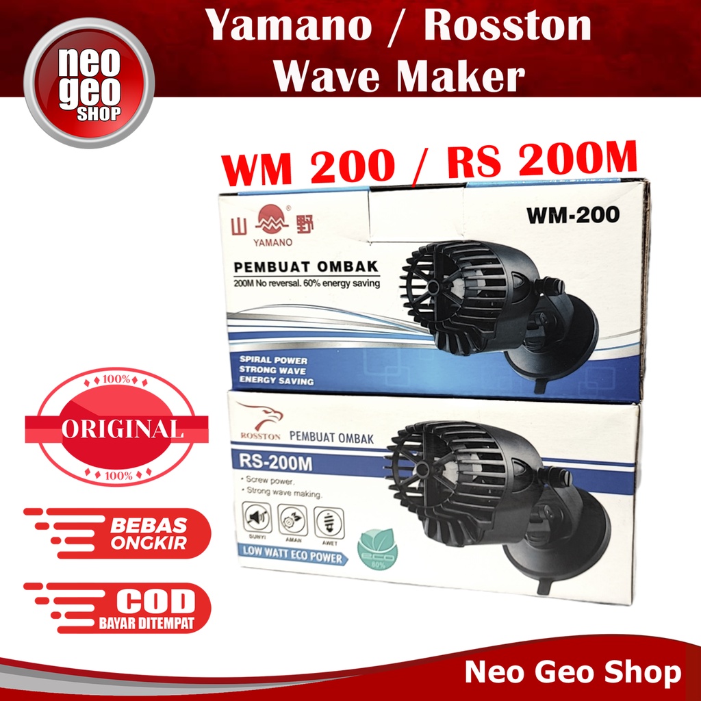 WM 200 RS 200M Yamano Rosston WM200 RS200M Wave Maker Pompa Arus Ombak Gelombang