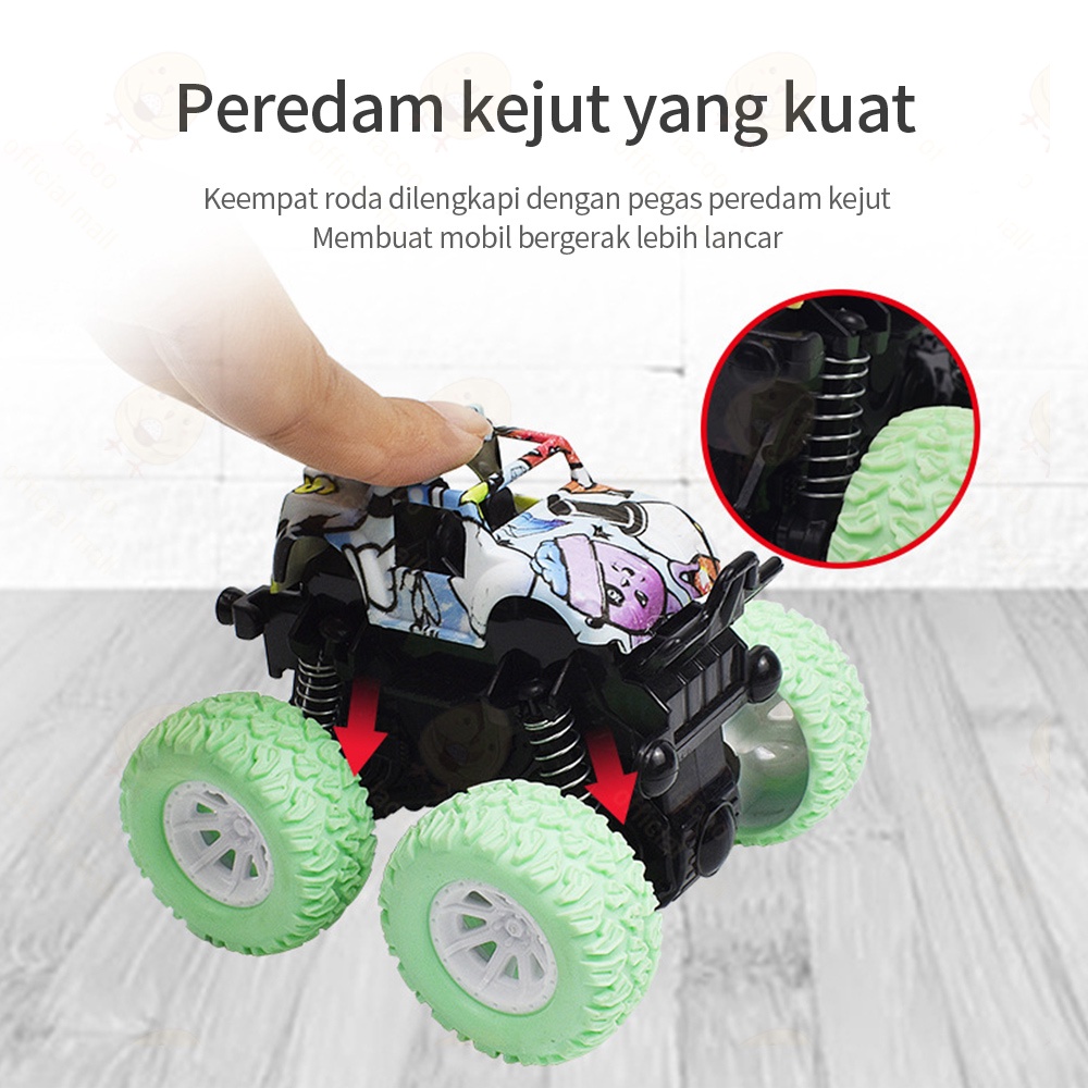 Poney Mainan mobil mobilan anak Monster Zap Off Road 4 drive mobil mainan anak tidak perlu baterai