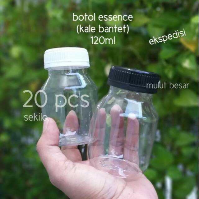 [20 pcs] botol plastik 120ml mulut besar botol essence botol kale bantet ekspedisi peking dus