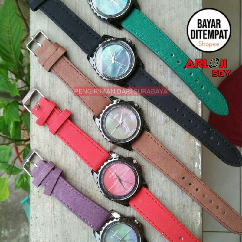 Jam Tangan Wanita Fashion Retro Quart analog leather murah