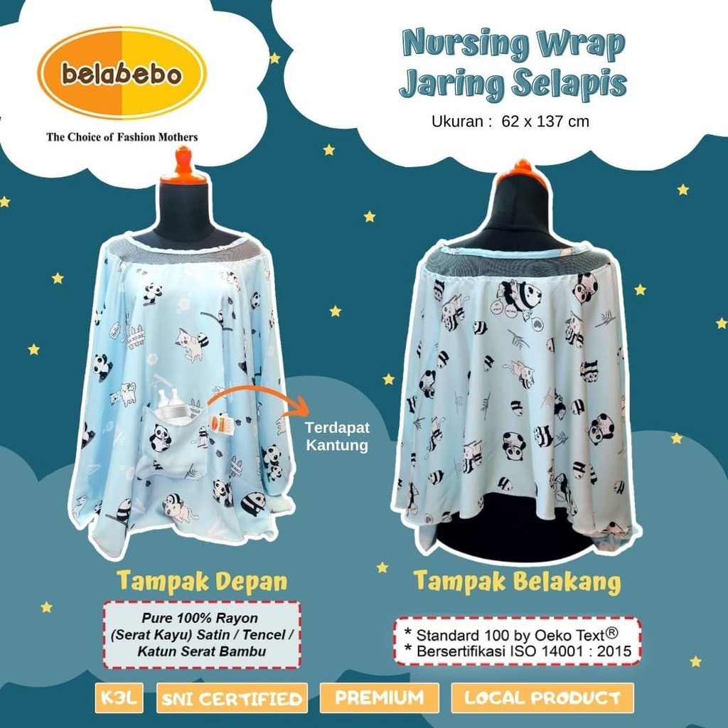 Belabebo Nursing Wrap Selapis Jaring BB-019