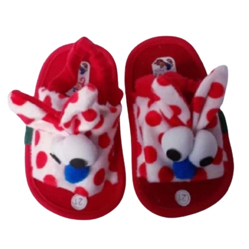 Sandal Bayi Selop Polkadot Boneka Mata New