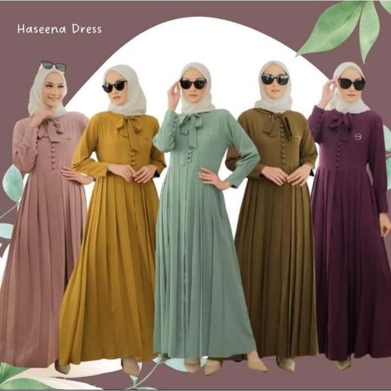 HASEENA DRESS PREMIUM ORI VIOLA HIJAB / GAMIS HASEENA VIOLA