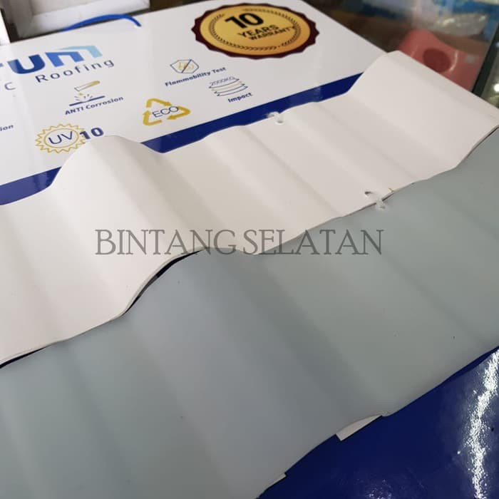 ATAP GELOMBANG UPVC TECHTUM/ ROOFING UPVC BIRU GELOMBANG 6