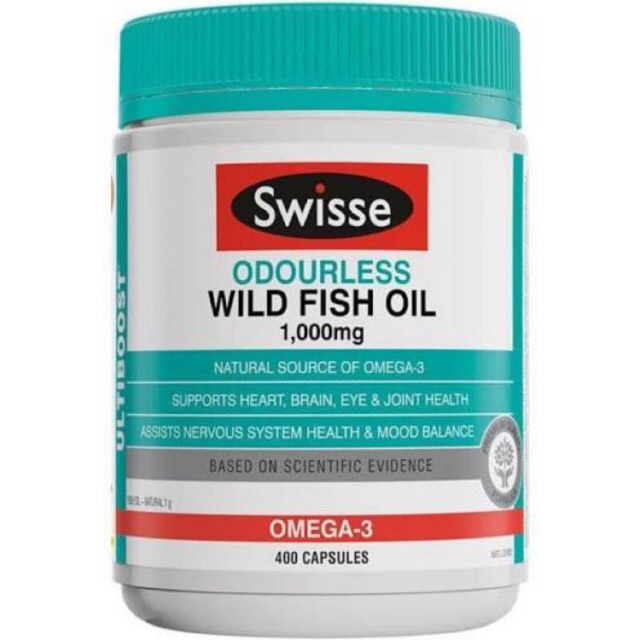 Swisse Odourless Wild Fish Oil 1000mg 400caps