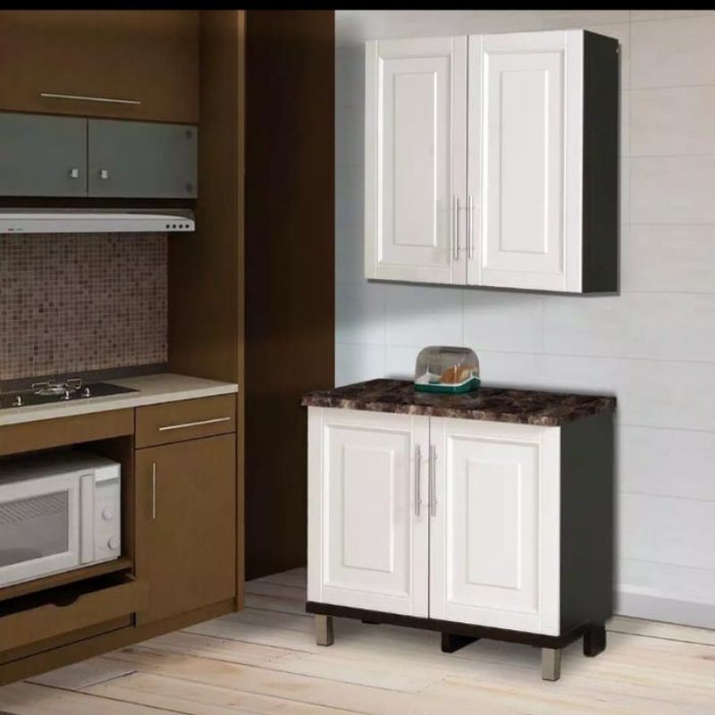 kitchen set atas minimalis rak dapur 2 pintu lemari dapur gantung
