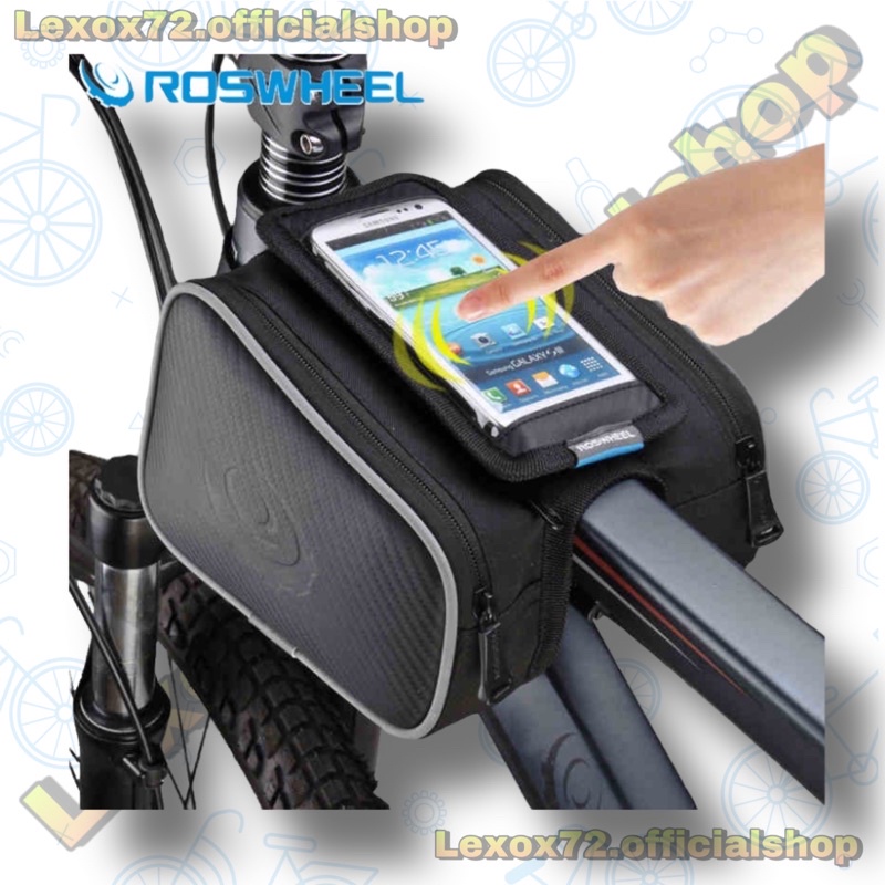 Roswheel Tas Sepeda Waterproof dengan Case Smartphone - ROS12813 - Black