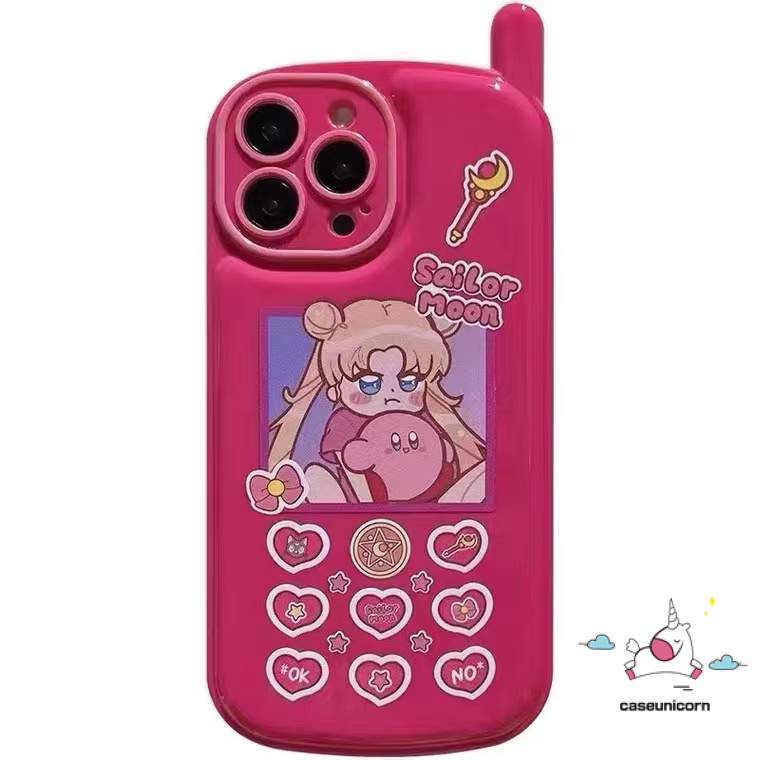 Soft Case Desain Kartun Anime Sailor Moon Glossy Untuk iPhone 7 8 Plus X XR XS Max 11 12 13 14 Pro Max