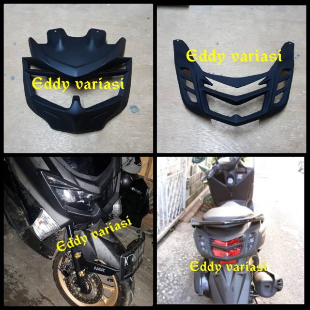 Cover Lampu Belakang Nmax Plus Cover Lampu Depan Nmax Hitam Doff Shopee Indonesia