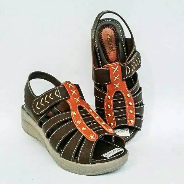 Sandal Wedges Mulan 1200 | Wedges Wanita Original Mulan 1200