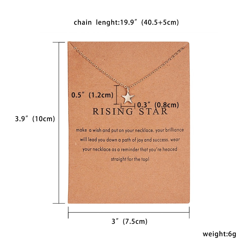 Kalung Liontin Geometris Bintang Hati Warna Emas Bahan Alloy Gaya Vintage Untuk Wanita