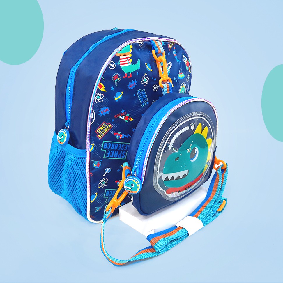 VEST TAS RANSEL ANAK PAUD 2IN 1 SELEMPANG KECIL DINO/UNICORN U2022