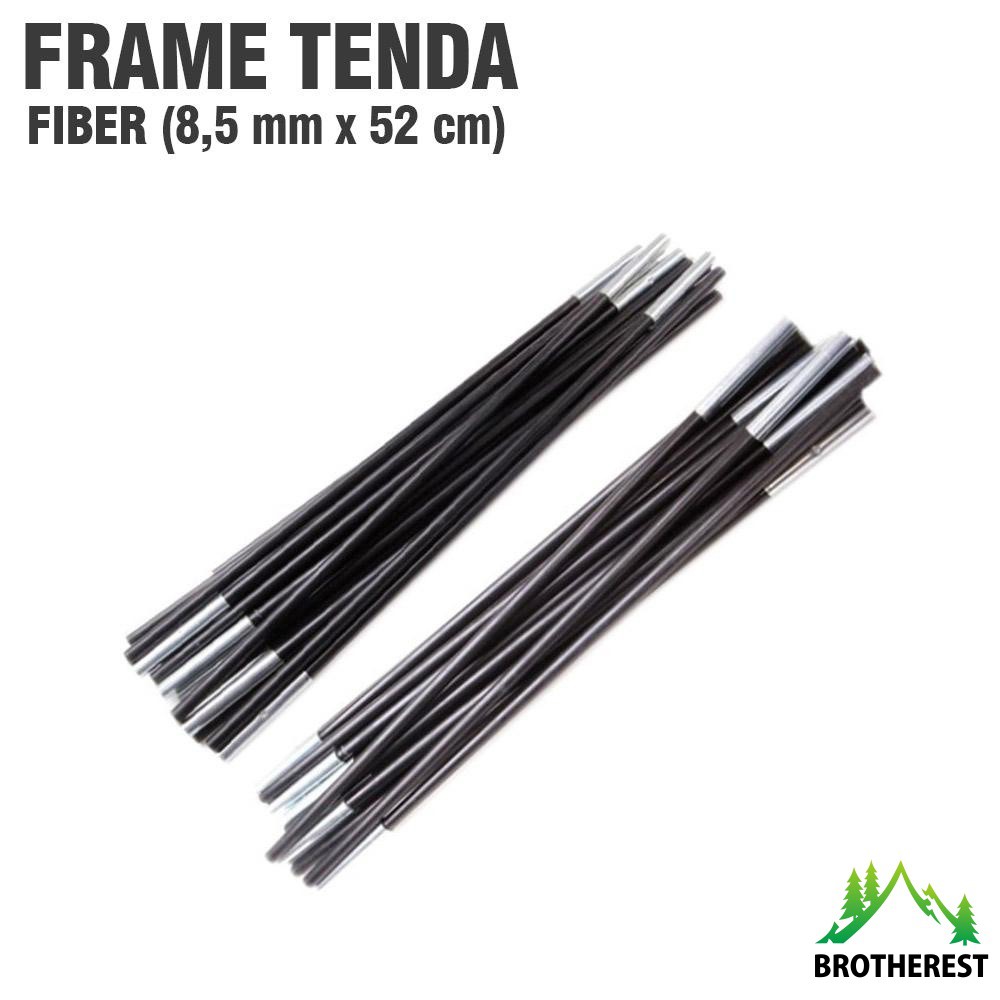 1 BATANG - Frame Tenda Fiber Size 8,5 mm x 52 cm - Frame Fiber - Rangka Tenda - Frame Tenda Dome