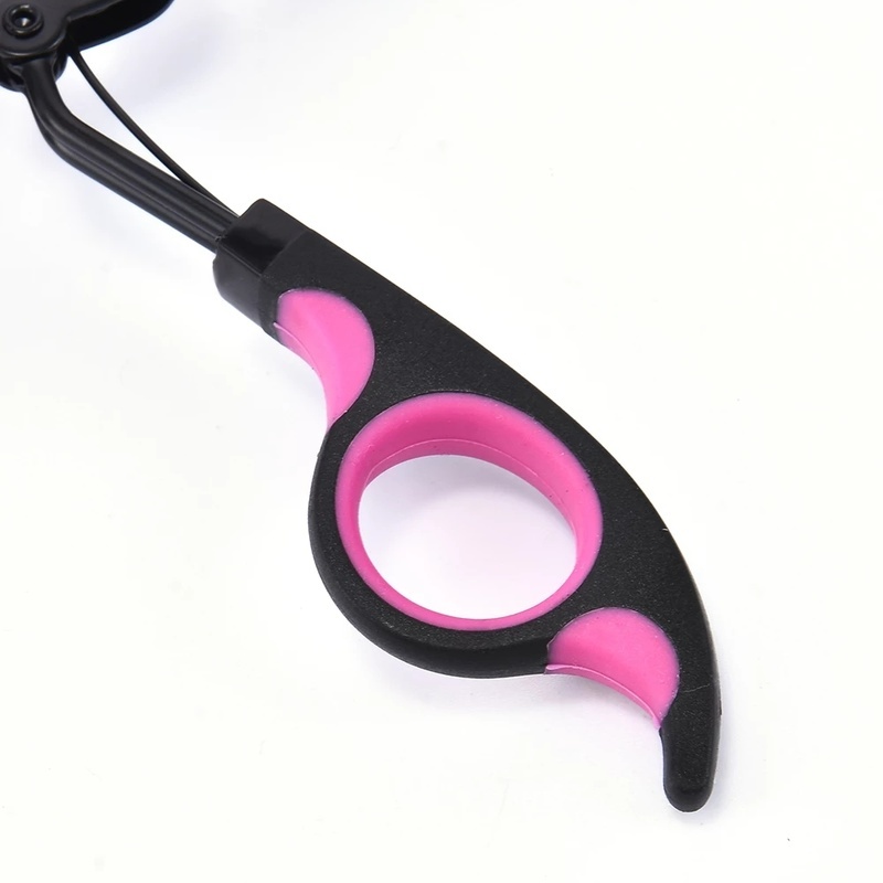 1pc Penjepit Bulu Mata Palsu Bahan Stainless Steel Warna Hitam Ungu