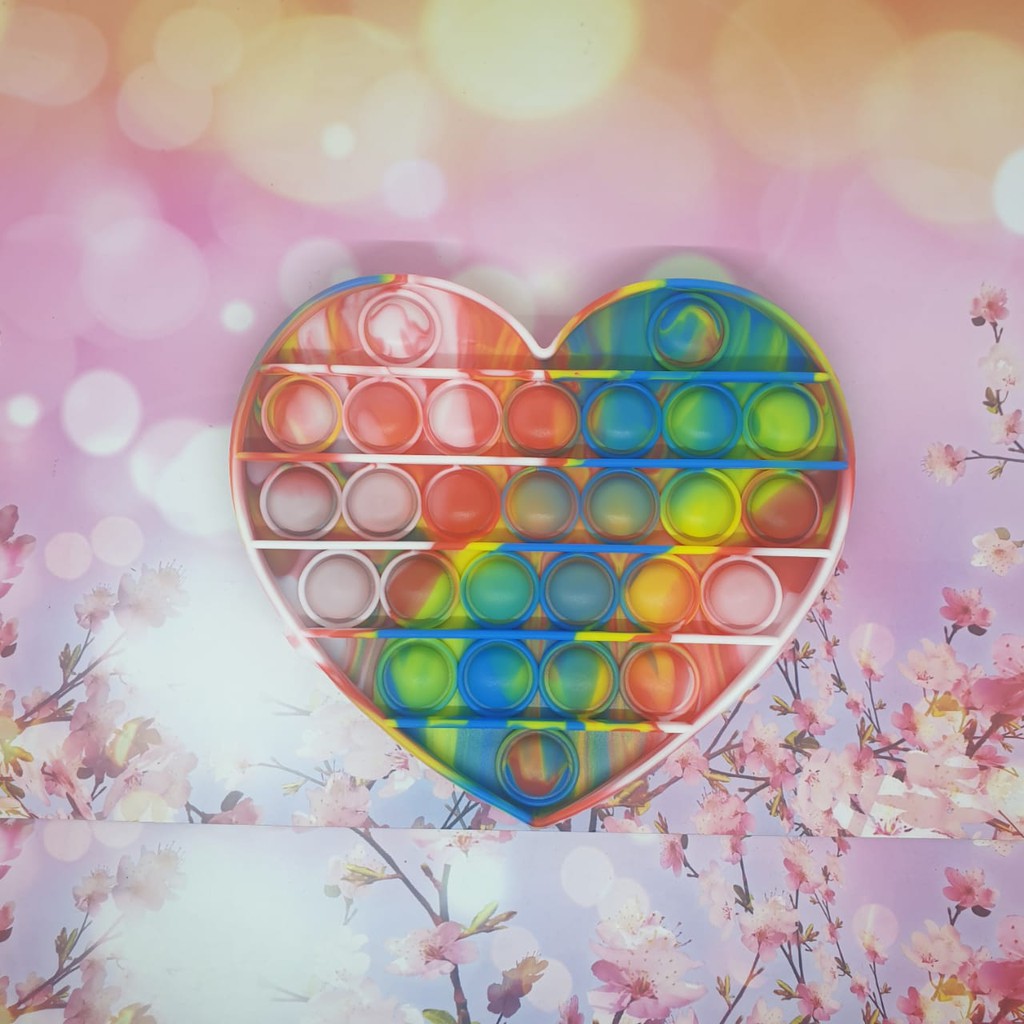 8T NEW FIDGET POP IT MURAH POP IT RAINBOW POP IT VIRAL TIKTOK-LOVE ABSTRAK