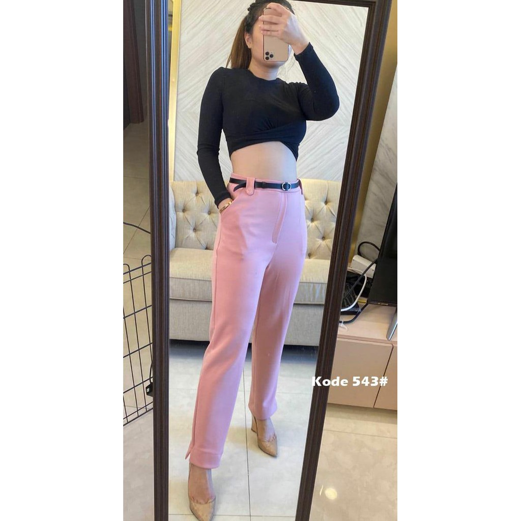 [VM] - Scuba pants (NO BELT) / celana kantor casual/ celana pencil  scuba Mydress_collection 543