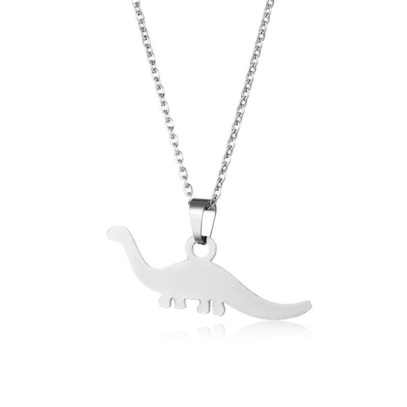 Pribadi fashion baja ornamen dinosaurus hewan kalung Amerika Selatan Stainless steel Kalung