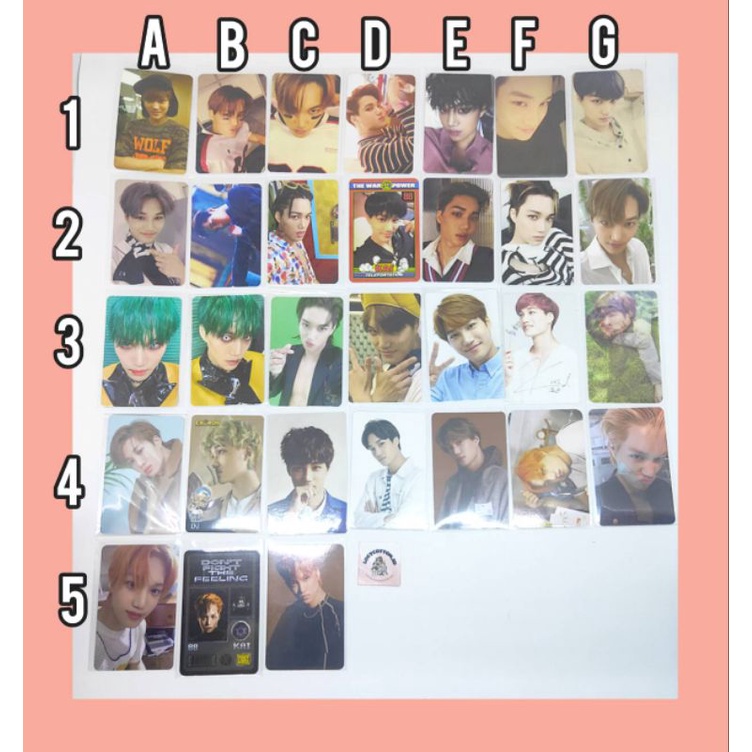 PC PHOTOCARD KAI EXO LMR COMING OVER KOKOBOP POWER OBESSION SM STUDIO ELYXION SUPERM POPUP