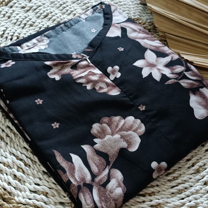 GAMIS KATUN JUMBO JEPANG MOTIF SUNRISE RASTI ETNIK RETRO POLKADOT VINTAGE MAYUNG BUSUI GAMIS SUNRISE-M-09