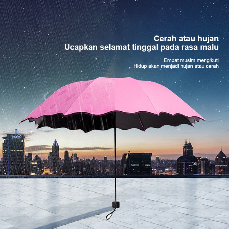 Payung Hujan Magic 3D dengan Motif yang Muncul ketika Basah /3D Payung Lipat Magic Umbrella