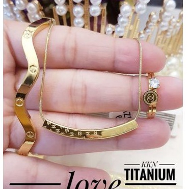 TiTanium set perhiasan wanita R07