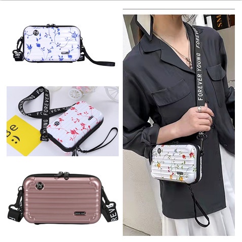 [ READY ] Tas Selempang wanita Koper Mini tas make up tas hp tas wanita kekinian tas wanita terbaru tas wanita import sling bag wanita Tas wanita Murah COD tas wanita forever young bag tas mini selempang