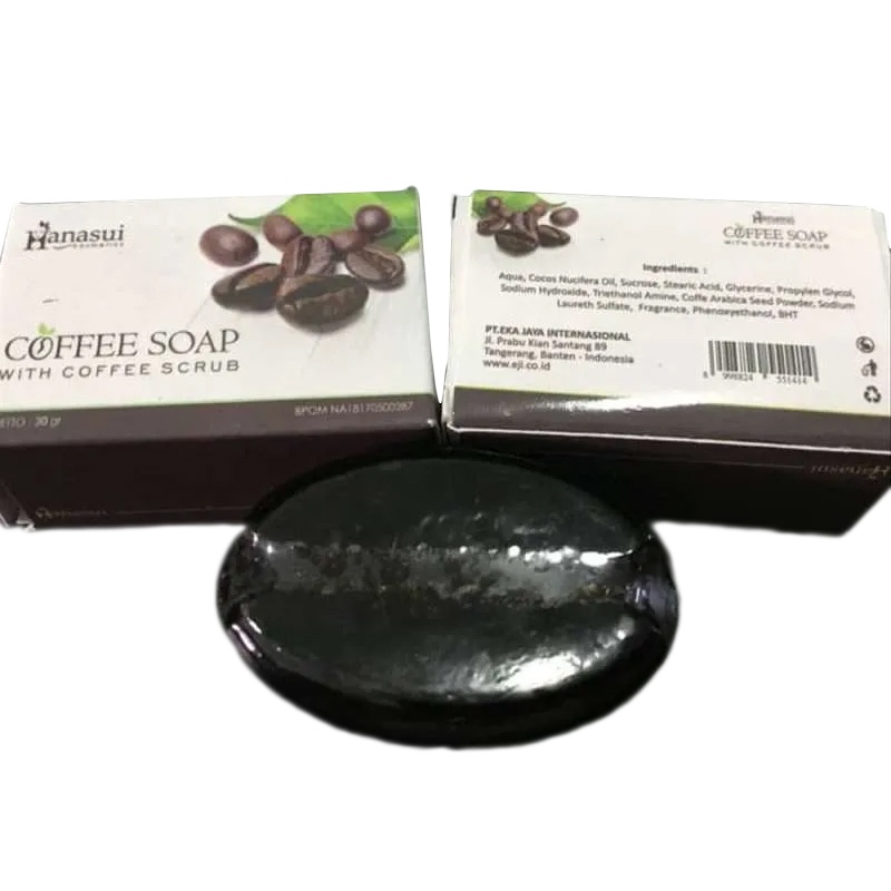 Hanasui Coffee Soap  Sabun Kopi with Coffee Scrub  80gr   Original