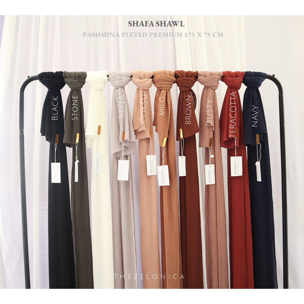 SHAFA PASHMINA PLETED SHAWL LIPIT KECIL