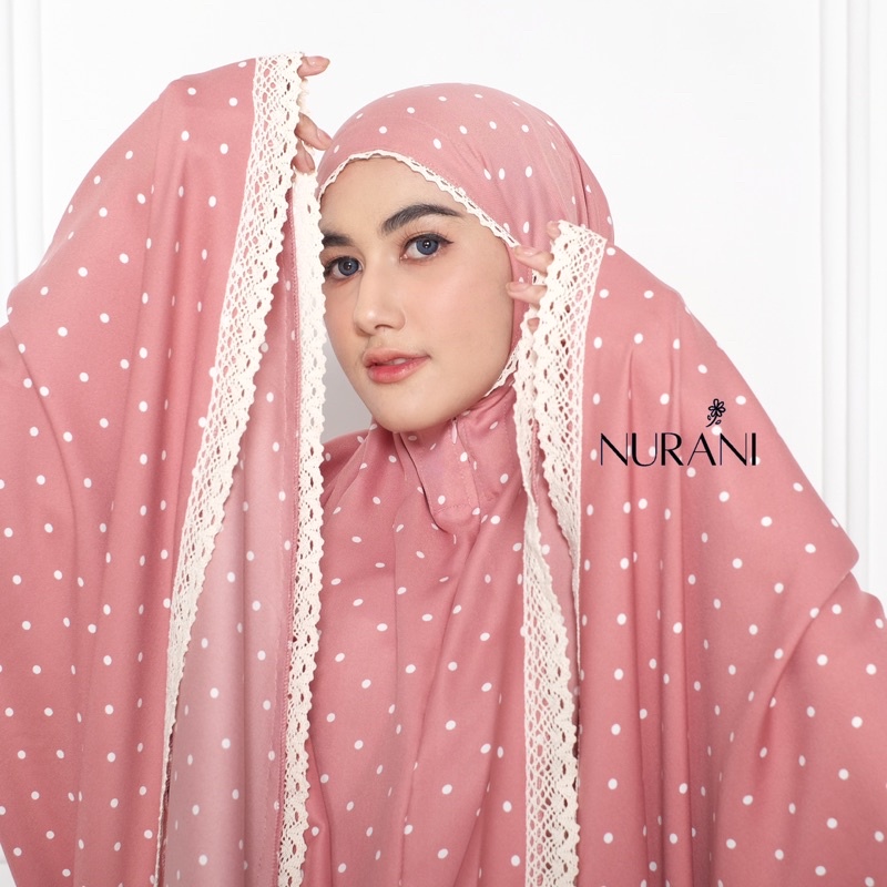 Mukena Dewasa 2 IN 1 Motif Polkadot | Renda